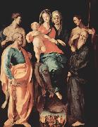 Jacopo Pontormo Annen-Altar, Madonna mit Hl. Anna, links oil painting on canvas